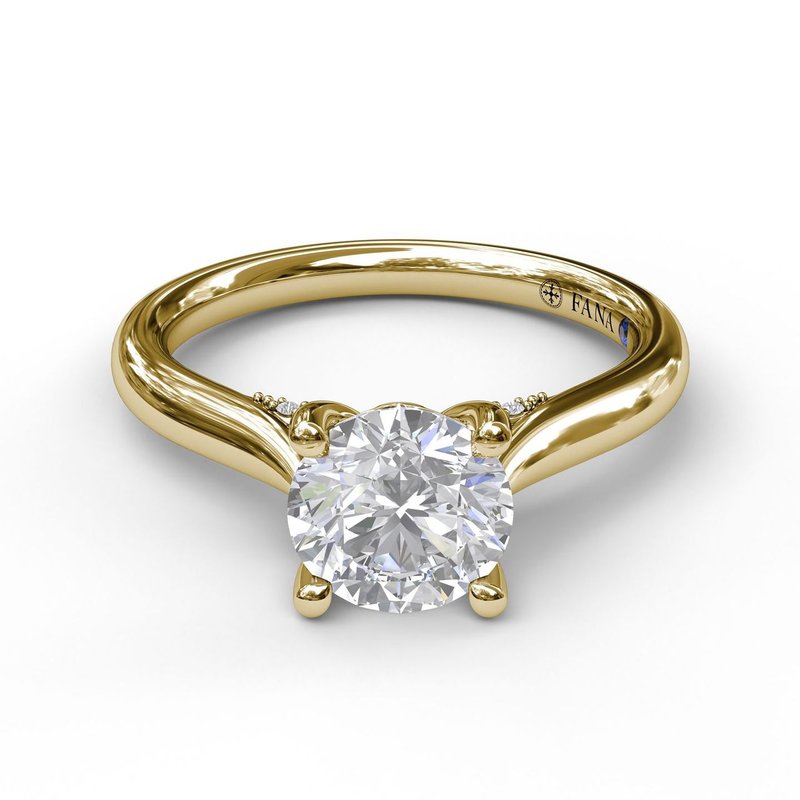 14K Yellow Gold Fancy Bridge Engagement Mounting