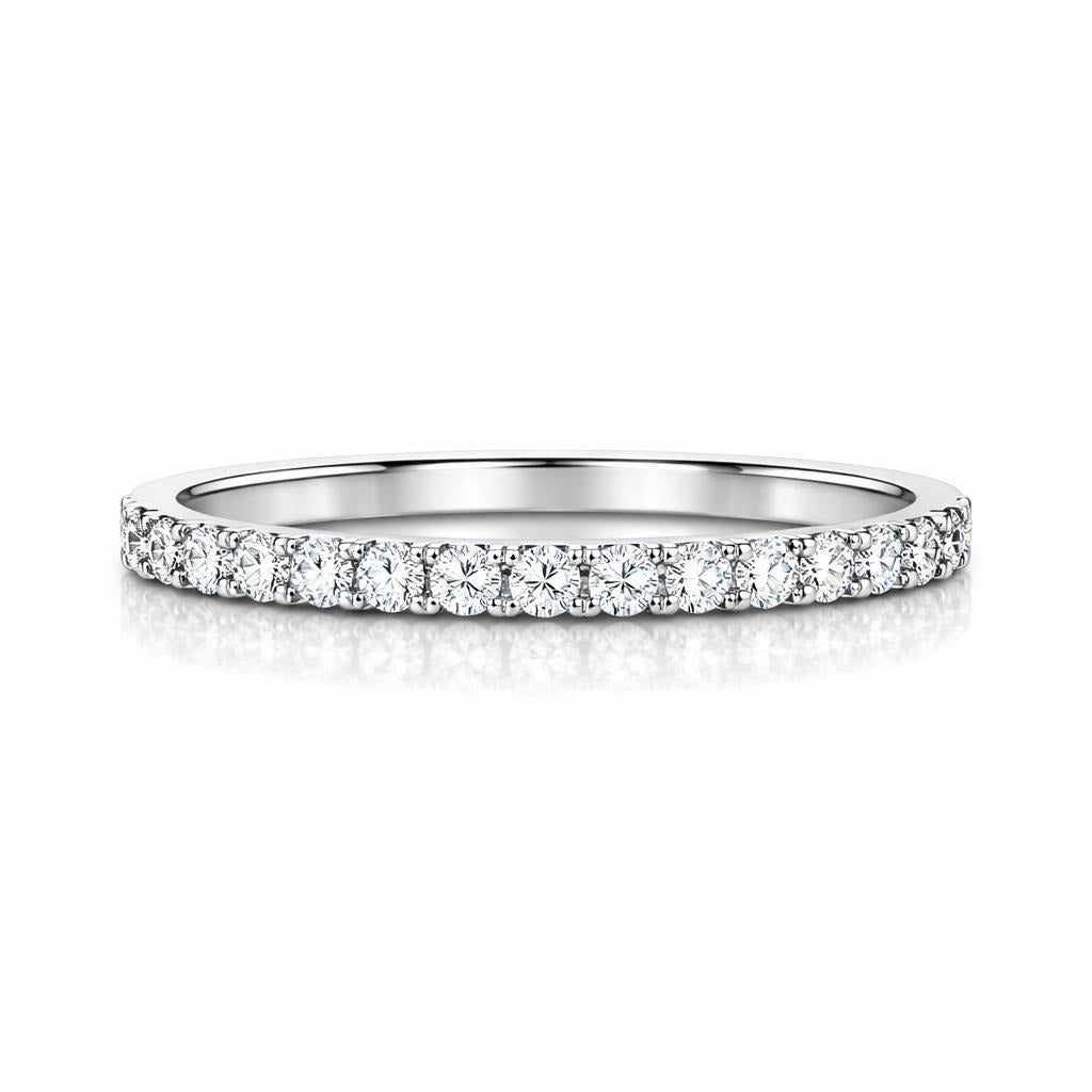 14 Karat White Gold Wedding Band