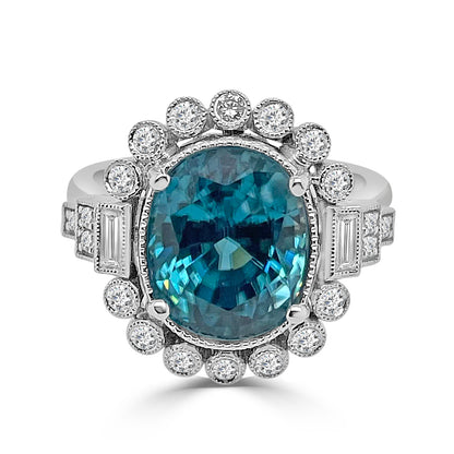 Sure! How about Vintage 18 Karat White Gold Zircon Ring - 8.15 Carats?