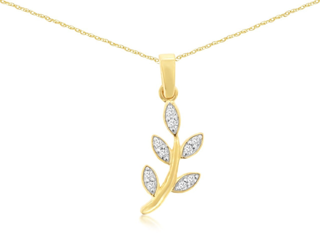14 Karat Yellow Gold Vine Necklace