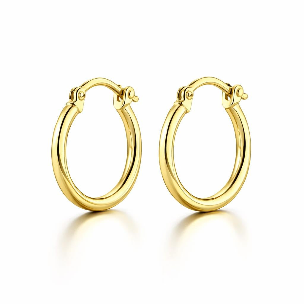14 Karat Yellow Gold Hoop Earrings